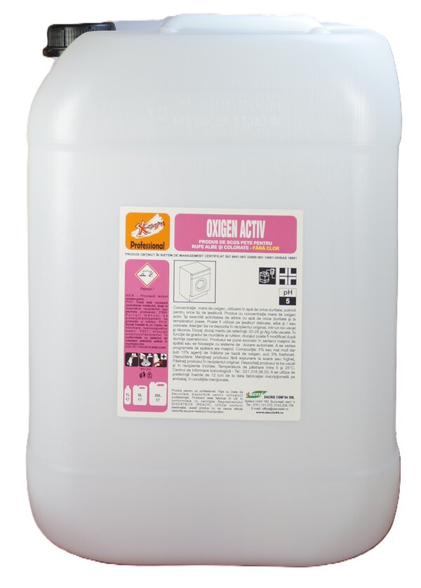 Solutie de scos pete Oxigen Activ 20L  CANISTRA -  FARA CLOR
