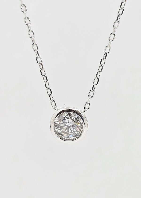 Sterling Silver .5ctw Lab Grown Diamond Necklace