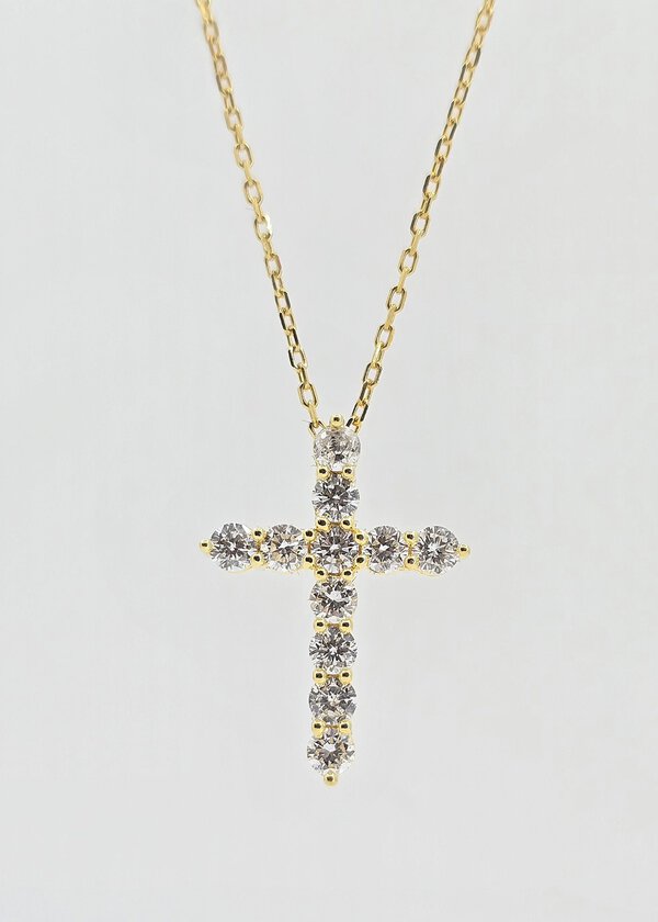 Gold Plated Sterling Silver 1ctw Lab Grown Diamond Necklace