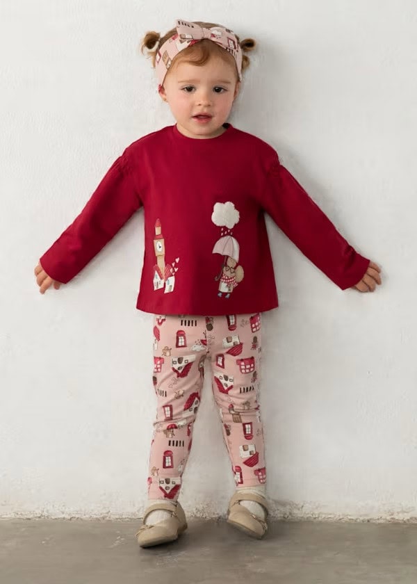 Conj  diadema y legging estampado Lluvia MAYORAL