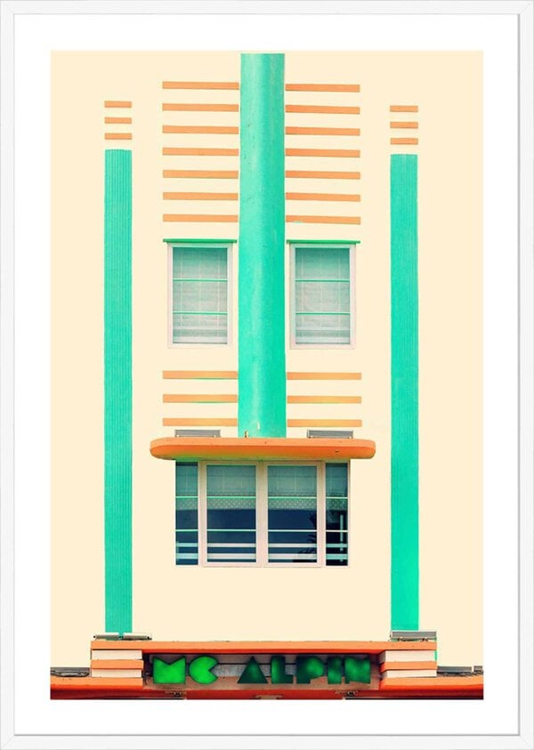 Coloured Miami - 5cm White Border