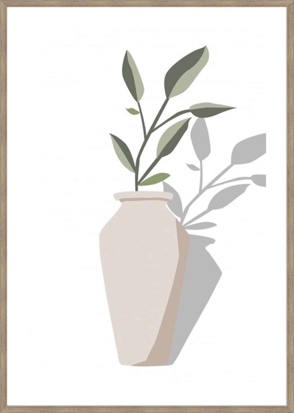 Vase & Stem IV - 5cm White Border