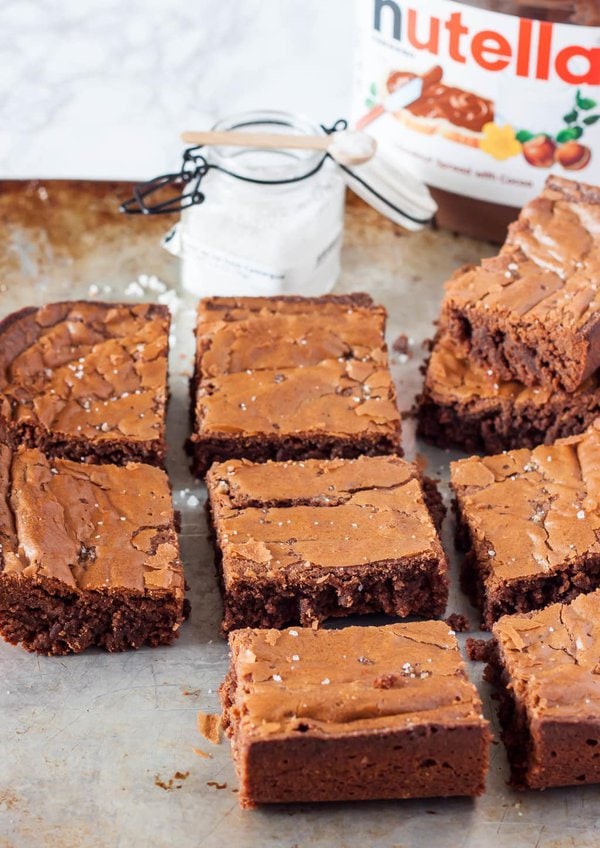 Salted Nutella Brownies