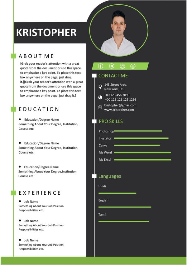 Professional MS Word CV Design 10 - Fully Editable and Instant Download - Image 2
