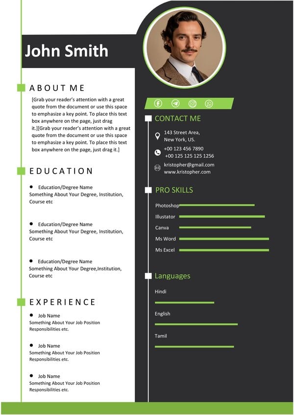 Professional MS Word CV Design 10 - Fully Editable and Instant Download - Image 3