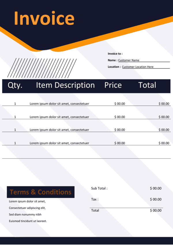 Premium MS Word Sales Invoice Template Design 14 - Fully Editable & Instant Download - Image 3