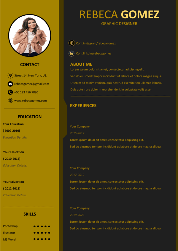 Premium MS Word CV Template Design 4 - Fully Editable & Instant Download - Image 3