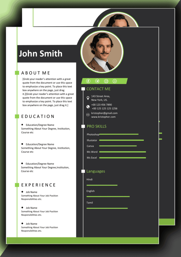 MS Word CV Design 10 - Fully Editable & Instant Download
