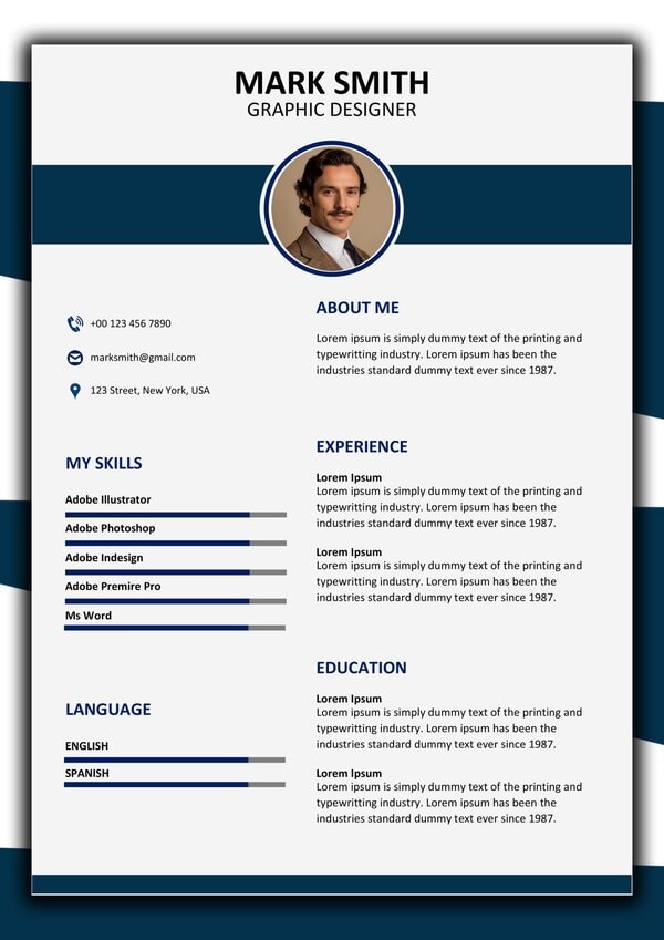 MS Word CV Template Design 14 | Professional Resume Template