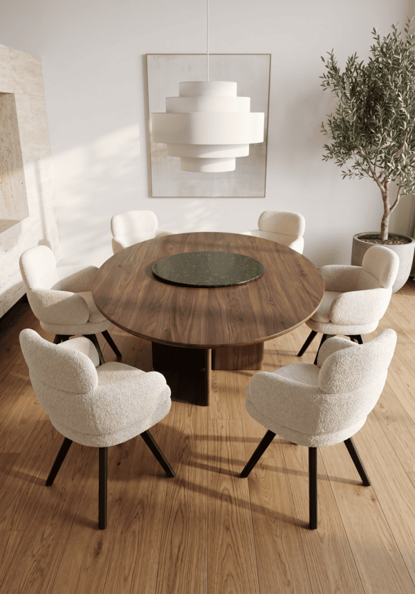 Luxury modern lounge chair with cotton linen upholstery and ash wood frame