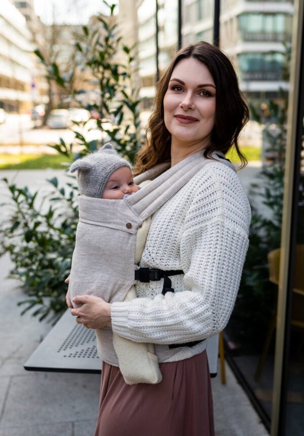 QUSY - linen beige | kompaktowe nosidło regulowane