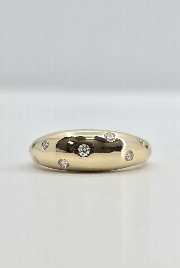 14k .20ctw Diamond Dome ring