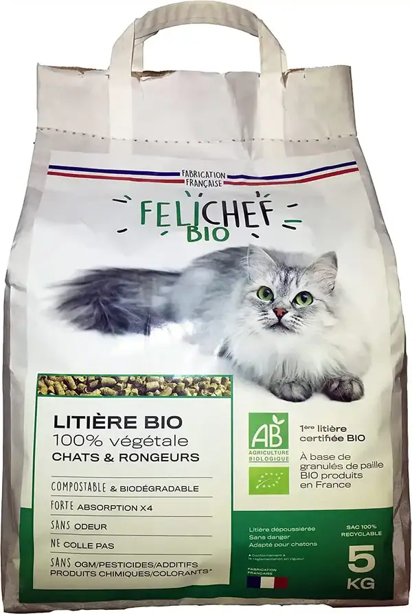 Litière Bio Chat et Rongeur – 5 kg – Félichef Bio