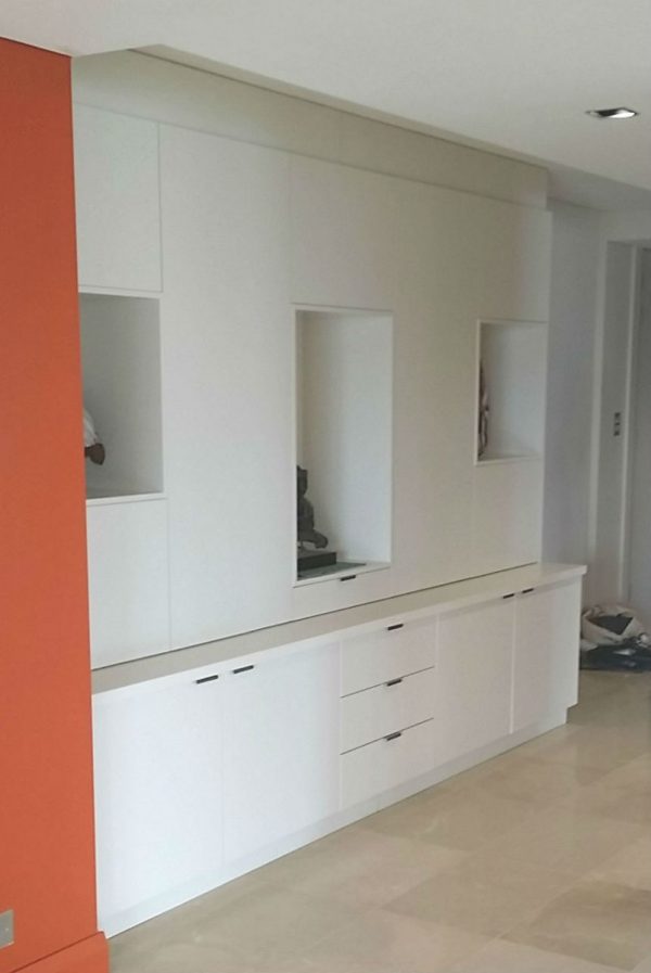 Custom made display cabinets at Hyde Park .Custom made joinery and cabinet making.