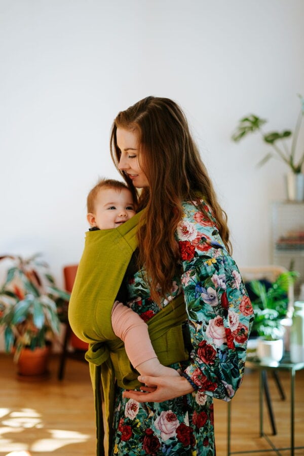 KAVKA handy - lime linen | nosidło hybrydowe, regulowane