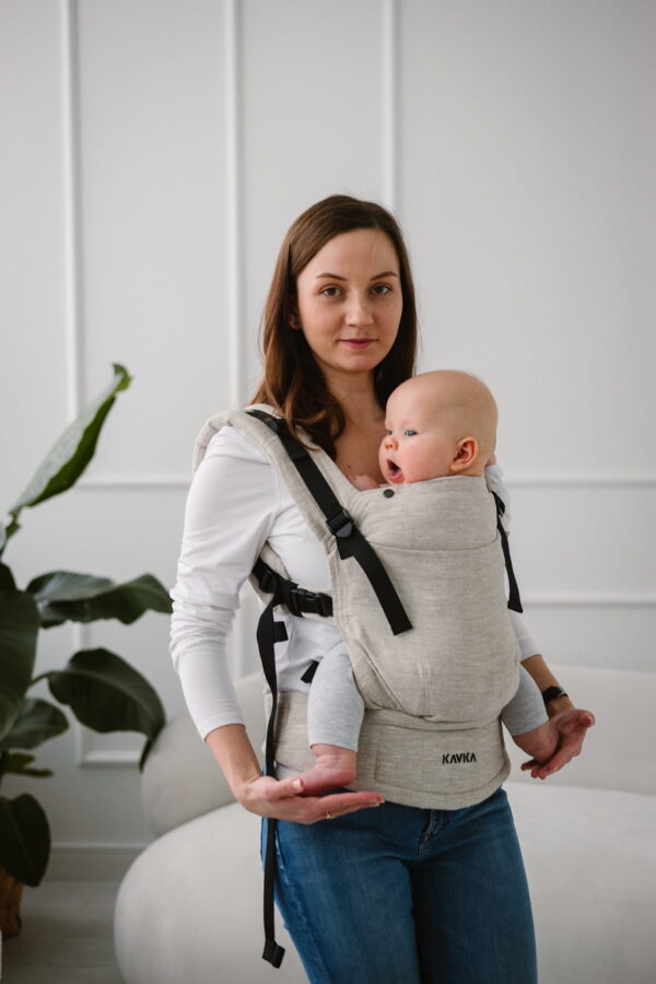 KAVKA multi-age MAGNETIC - rome linen | nosidło regulowane, klamrowe