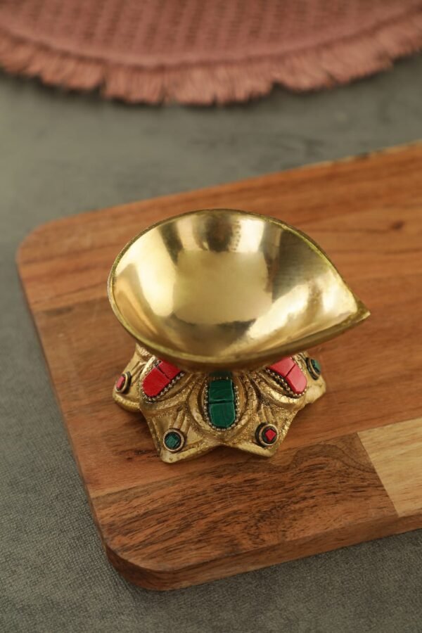 brass decorative pooja diya