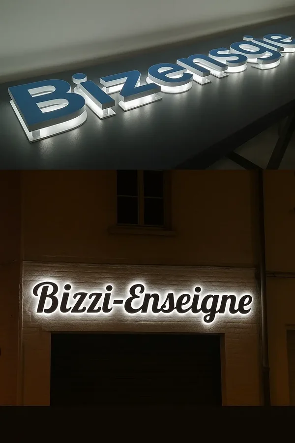 Lettres en PVC rétro-éclairées