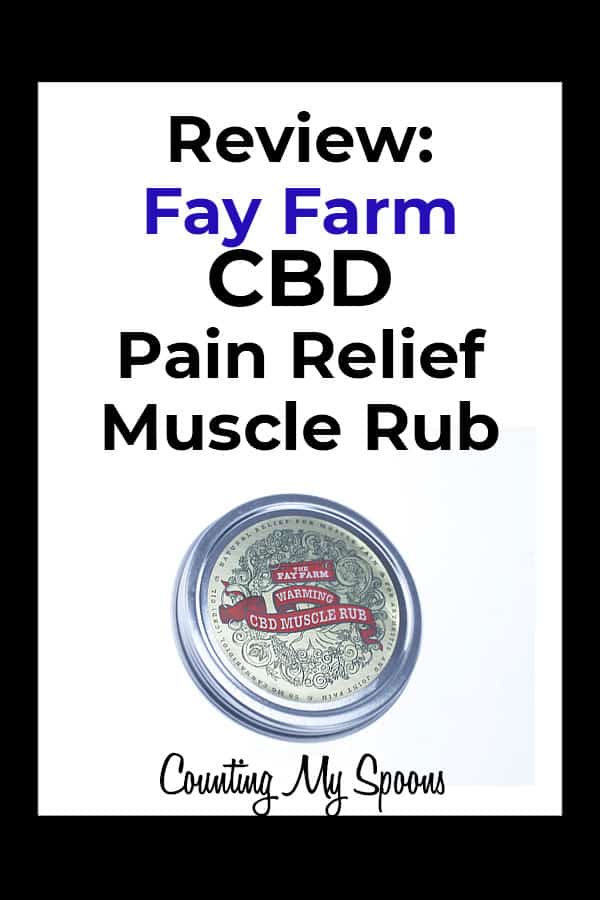 Fay farm CBD Muscle Rub for pain relief