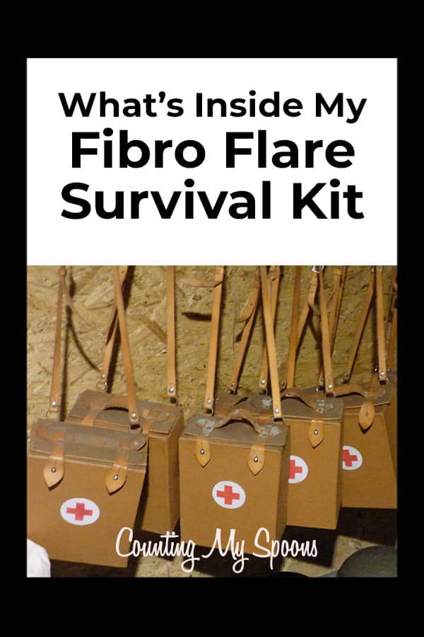 What's inside my Fibro Flare Survival Kit (image of med kits) Counting My Spoons