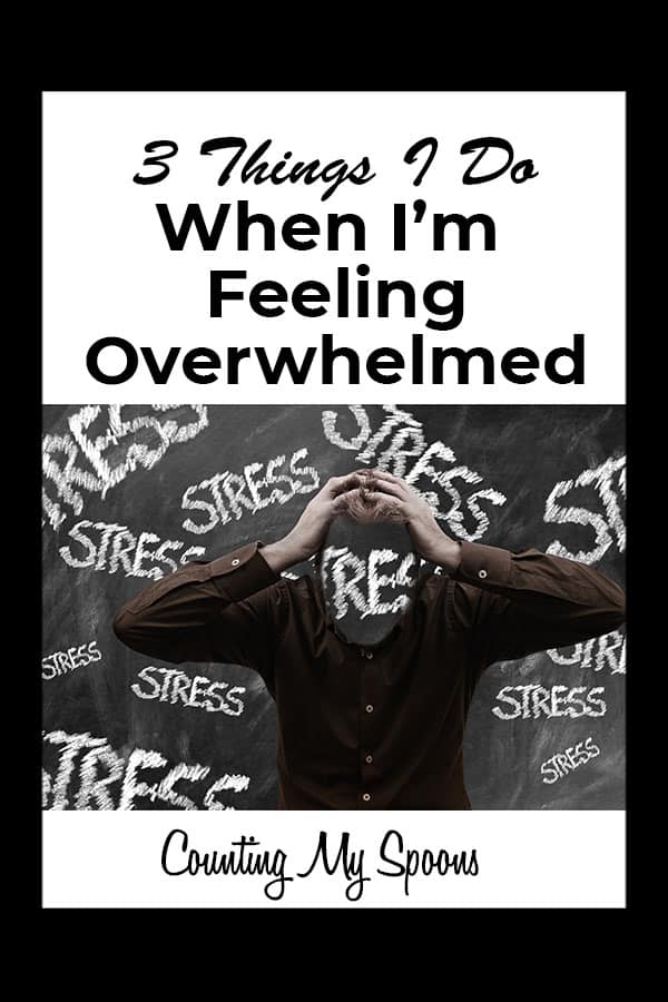 title image - 3 things I do when I'm feeling overwhelmed