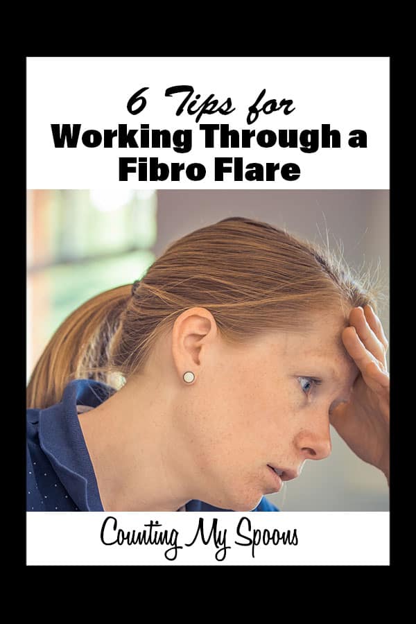 Title image: 6 tips for working through a fibro flare