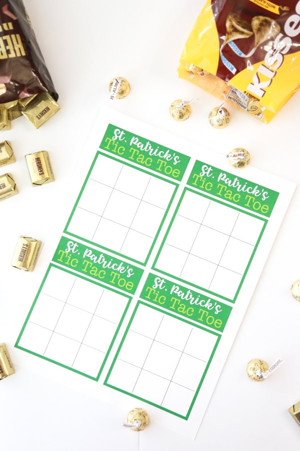 st. patrick's day tic tac toe