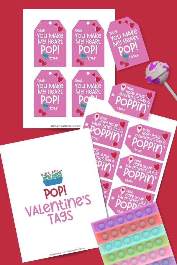 pop it valentine's day cards