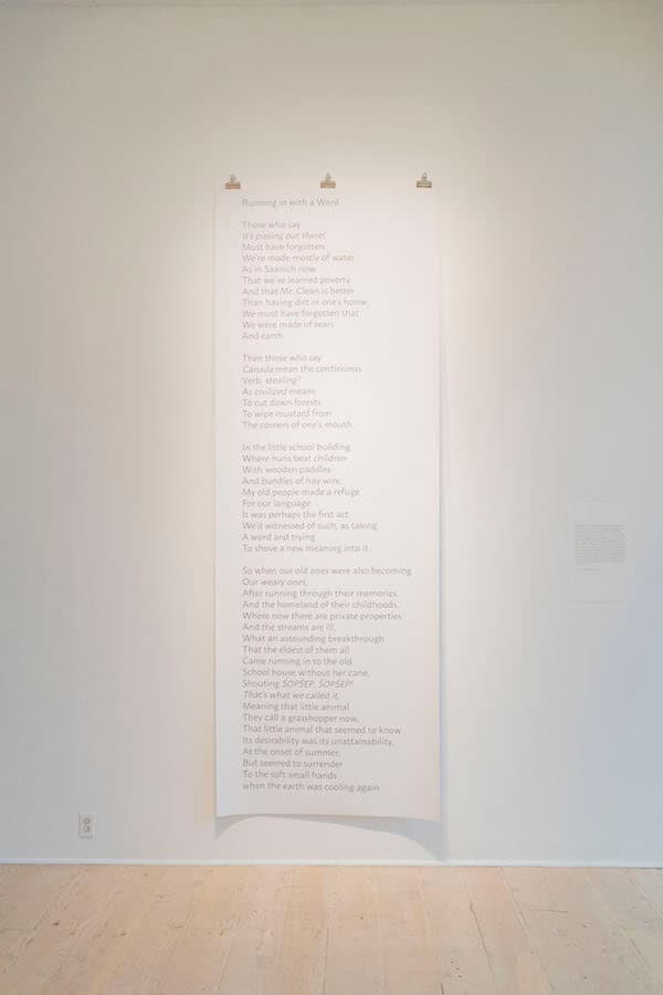 Phillip Kevin Paul. Running in with a word. (2017). Installation image.