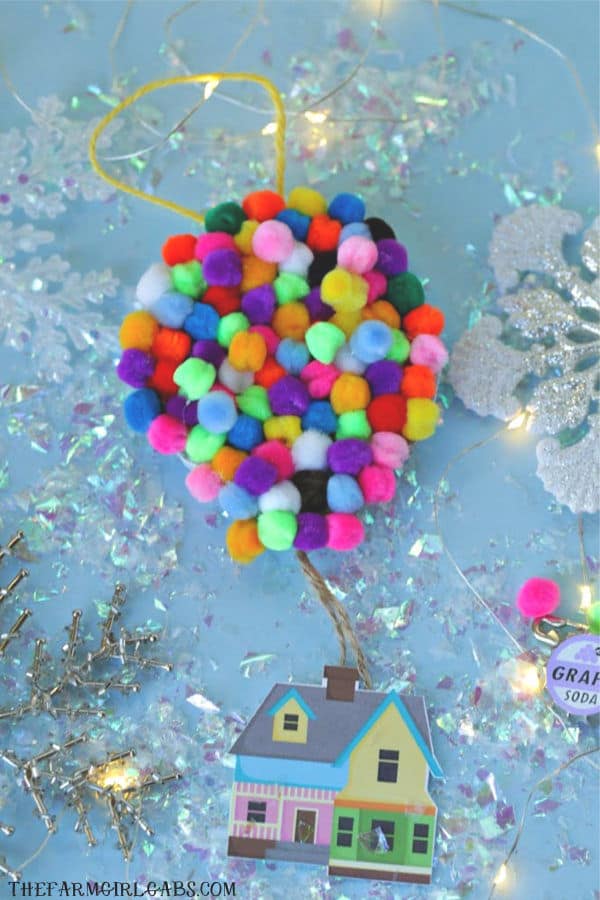 Adventure is out there! This Christmas, Make Your Own UP Disney Christmas Ornament. This easy craft is perfect for fans of the Disney Pixar movie UP! #UP #Pixar #DisneyCrafts #ChristmasOrnament #Disney #ChristmasTree #ChristmasDecoration