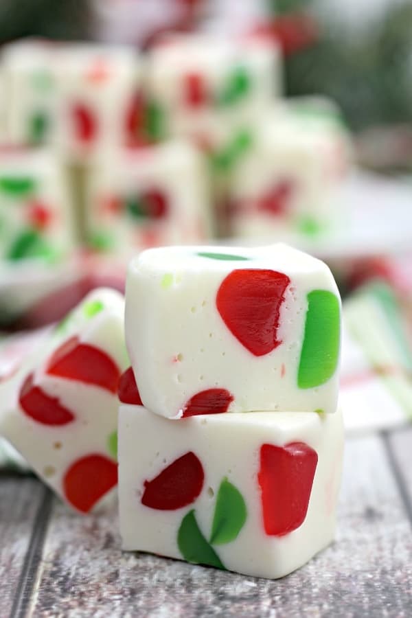 Make a batch of this delicious Christmas Gumdrop Nougat to share with friends and family during the holidays. This easy candy recipe is a real treat.