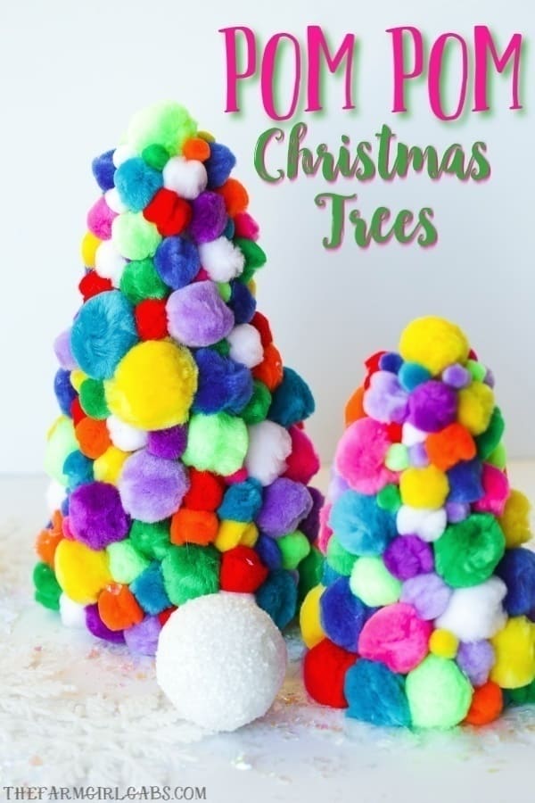 Easy Mini Pom Pom Christmas Tree DIY Craft - Mom Spark - Mom Blogger