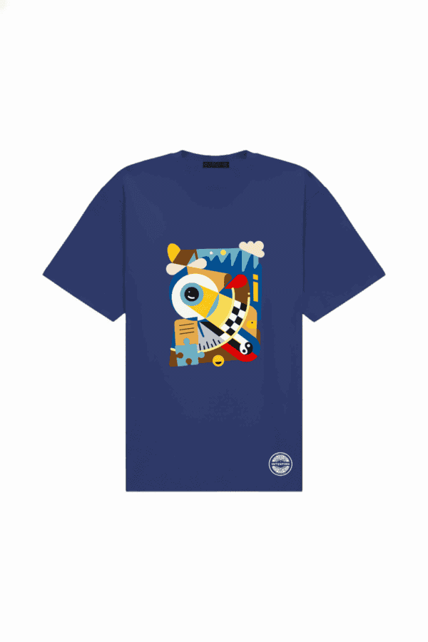 Koszulka oversize unisex 210 g „PERCEPCJA”, stan Obecność, Vibes Goods