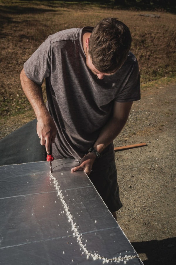 camper van floor insulation, van floor, rigid foam board insulation, arboursabroad, vantrails