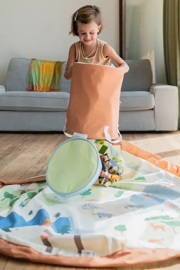 Play&go tapis de jeu & panier à jouets - zoo – Image 3