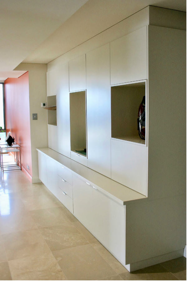 Custom made display cabinets at Hyde Park .Custom made joinery and cabinet making.