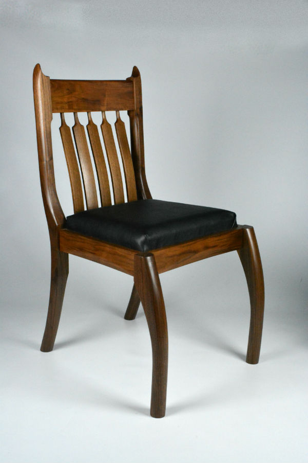 Custom made timber furniture. Custom made furniture and furniture maker. Walnut chair.