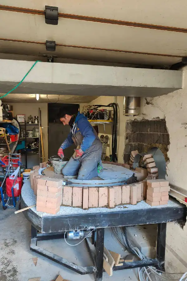 Realizzazione forno pizza rotante a legna