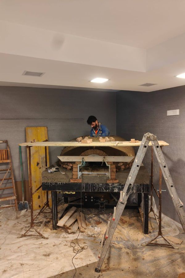 Realizzazione forno pizza rotante a gas
