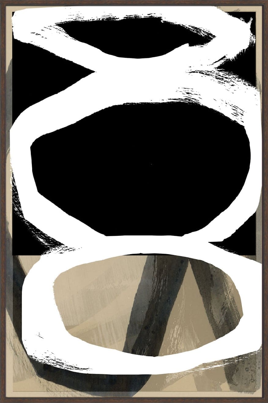 Bold Black On White II - Canvas
