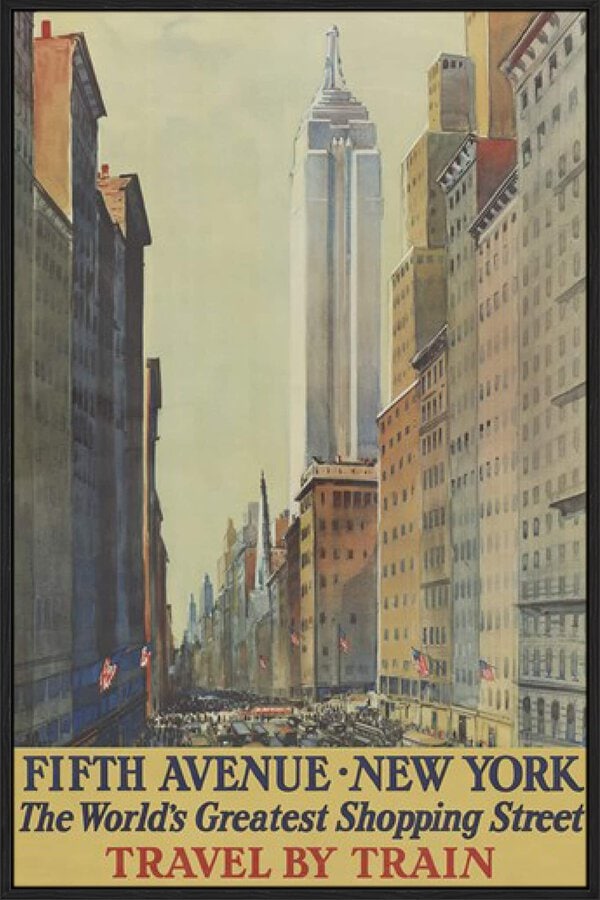 Fifth Avenue, New York - Canvas Gallery Black