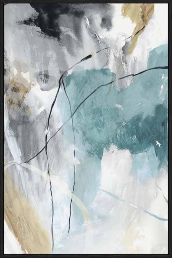 Enigmatic Teal II - Canvas Gallery Black
