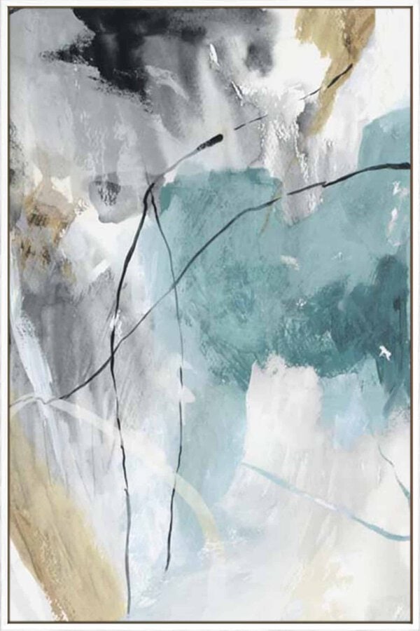 Enigmatic Teal II - Canvas Gallery White
