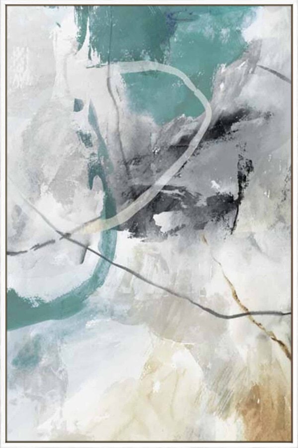 Enigmatic Teal I - Canvas Gallery White