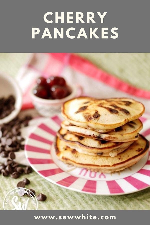 cherry pancakes pinterest pin