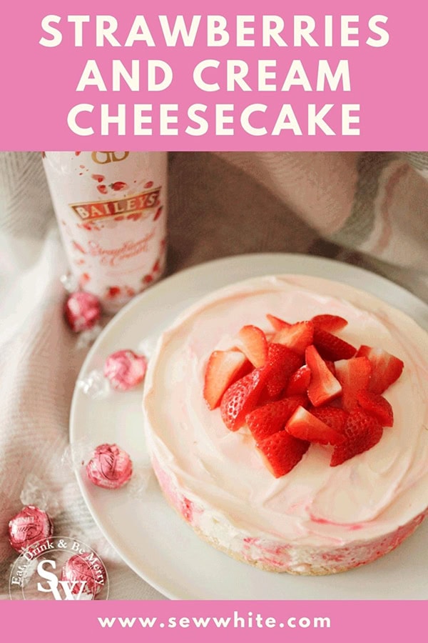 strawberries and cream cheesecake