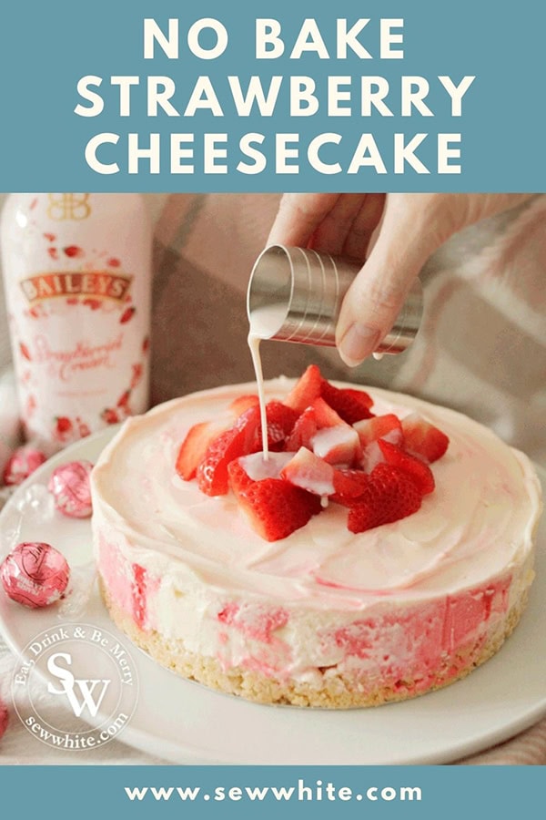 no bake strawberry cheesecake pin