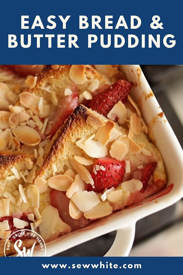 easy bread and butter pudding pin