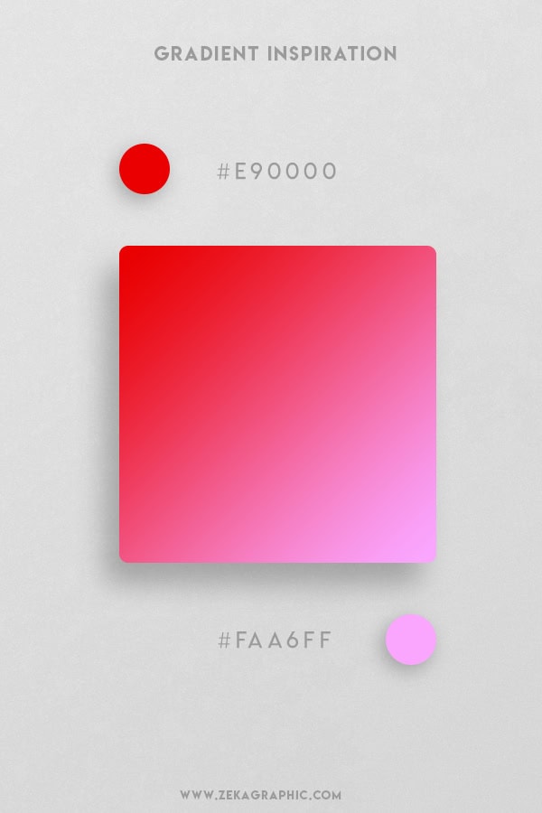 14 Red and Pink Beautiful Color Gradient Inspiration Design