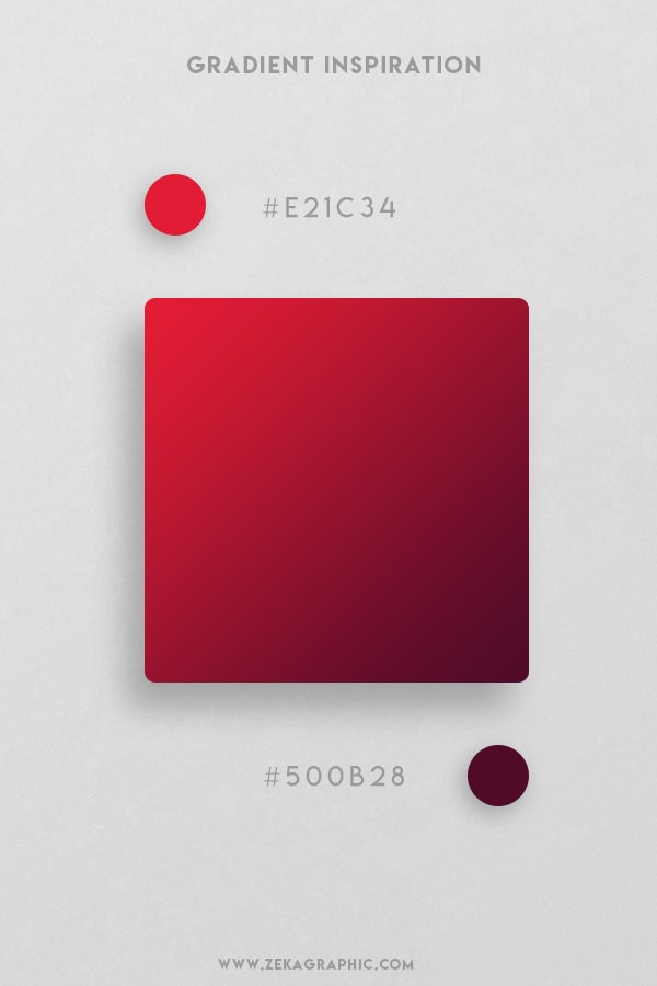 15 Red Beautiful Color Gradient Inspiration Design
